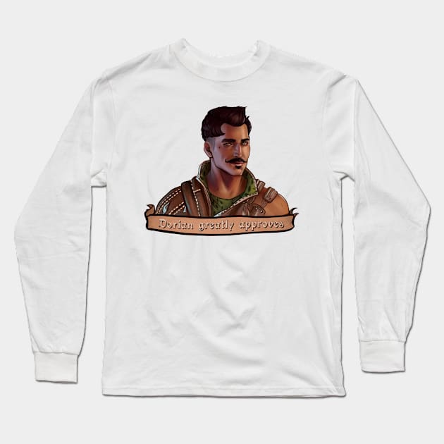 Dorian Greatly Approves Long Sleeve T-Shirt by crackedblackinc